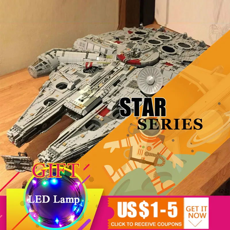 05132 Ultimate Millennium Star серия сокол модель строительные блоки Набор военный корабль 75192
