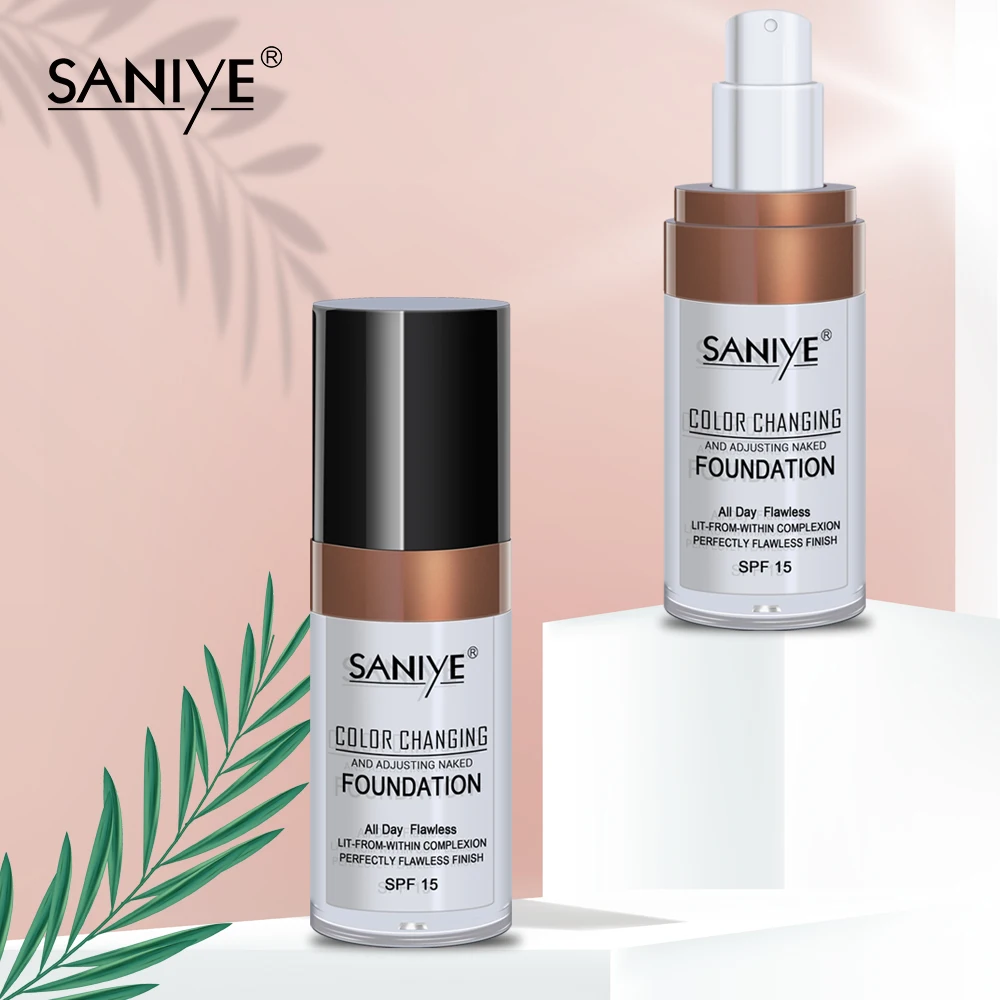 SANIYE меняющая цвет основа для лица макияж жидкое покрытие консилер долговечная