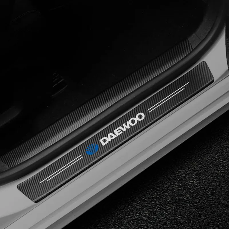Авто Стайлинг 4 шт. углеродного волокна порога Стикеры наклейки для Daewoo Espero Nexia Matiz