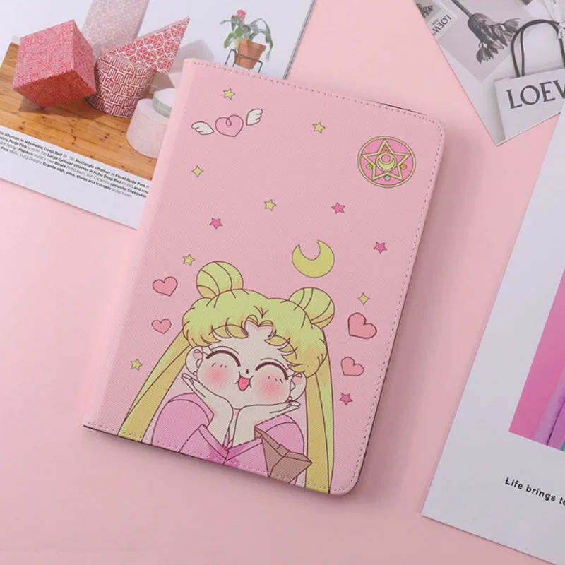 Сейлор Мун рисунком чехол для ipad модные кожаные Силиконовые Мягкая задняя крышка для ipad Pro 9,7 Air 1 Air 2