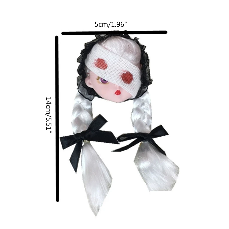 Кружевная заколка для волос на Хэллоуин бандаж брошь-кукла боковая кровавая