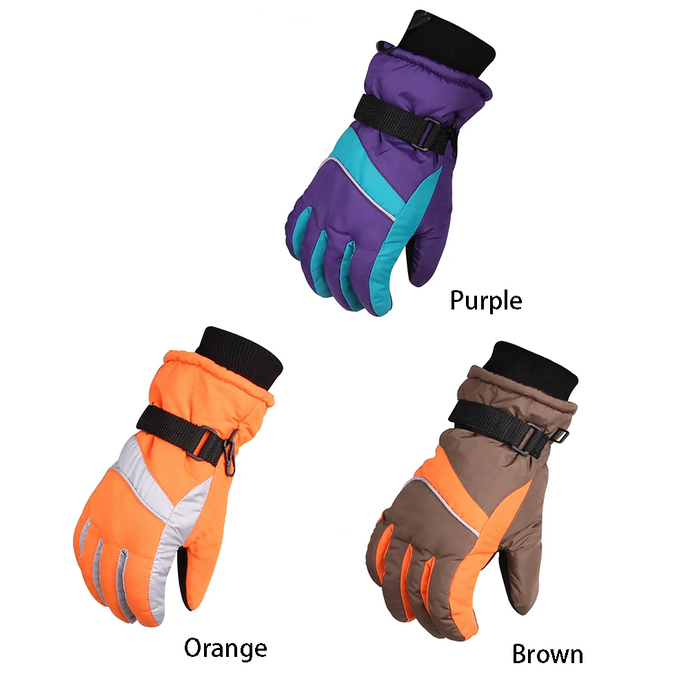 

1 Pair Winter Waterproof Snowboard Cycling Outdoor Adjustable Insulated Windproof Sports Ski Gloves Thickened Warm Men Women