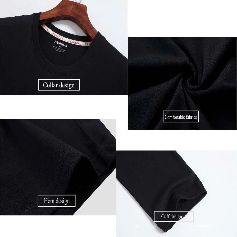 Мужские футболки с длинными рукавами FALIZA 3 комплекта однотонная 100% Повседневная