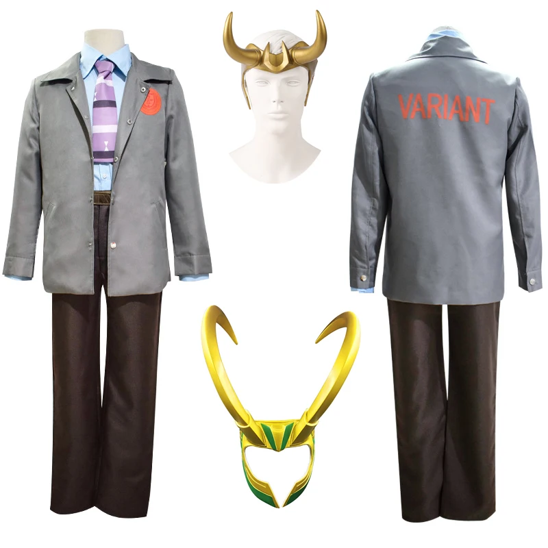 

TV Loki Cosplay Costumes God of Evil Jacket Coat Work Clothes Headband Props Uniform Full Set Women Men Halloween Carnival Party