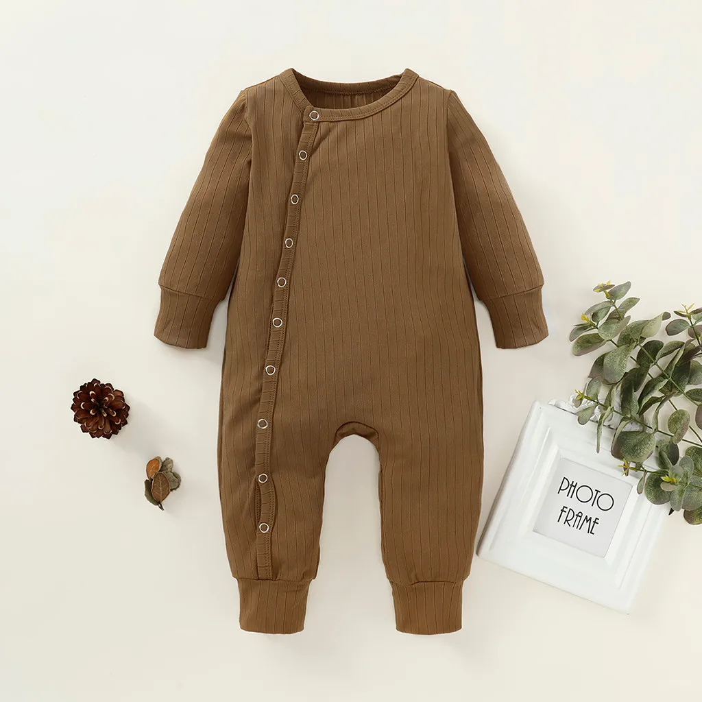

Baby Girls Clothes Toddler Boys Girls Long Sleeve Solid Winter Warm Romper Jumpsuit Clothes H1204