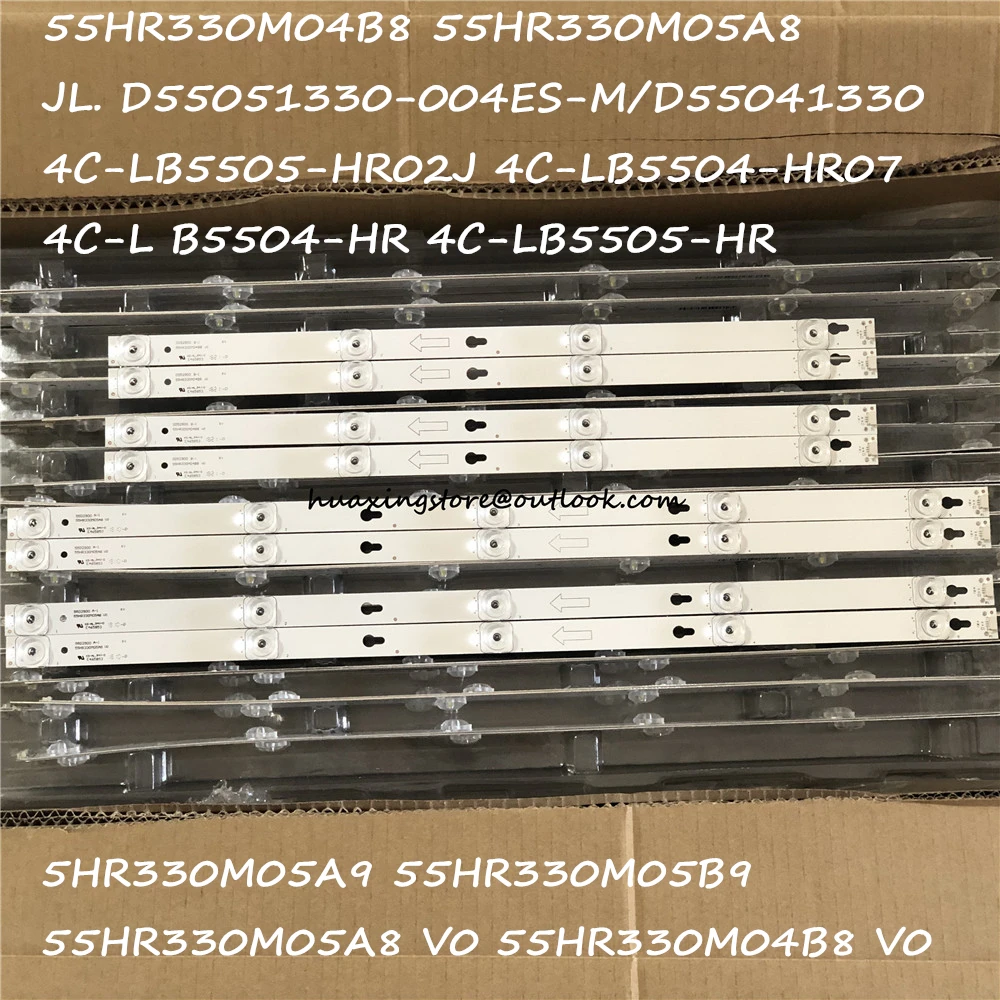 8 шт. 55 &quotсветодиодный ТВ полосы 55HR330M04B8 55HR330M05A8 JL.D55051330 004ES M/D55041330 4C LB5505 HR02J LB5504 HR07