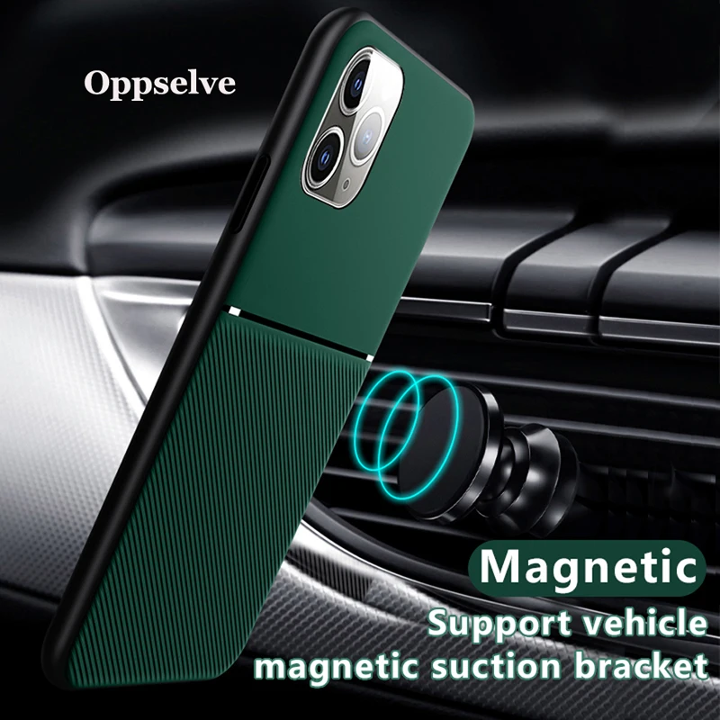 

100pc Magnetic Car Phone Case for Apple iPhone 11 Pro Max X XR XS 6s 7 8 Plus Magnet Shockproof Hybrid Silicone Phone Case Cover