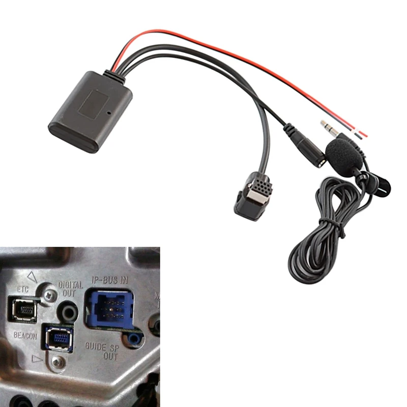 Автомобильный Bluetooth 5 0 Aux кабель микрофон Громкая связь мобильный телефон адаптер