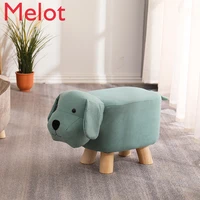 childrens solid wood short stool creative animal elephant cartoon household seat small bench cute stool lazy stool chair