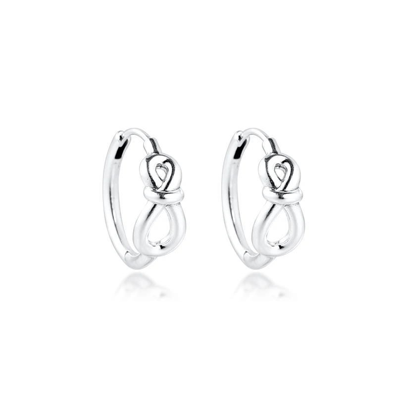 Infinity Knot Hoop Earrings Sterling Silver Jewelry Mother's Day Jewelry For Woman Fashion Hoop Earrings Elegant Gift