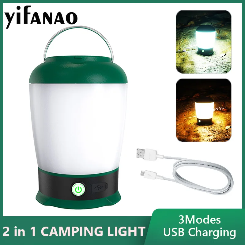 

Portable High Power Rechargeable LED Camping Lantern 3Modes Fishing Flashlight Light Outdoor Work Repair Lighting LEDs with hook