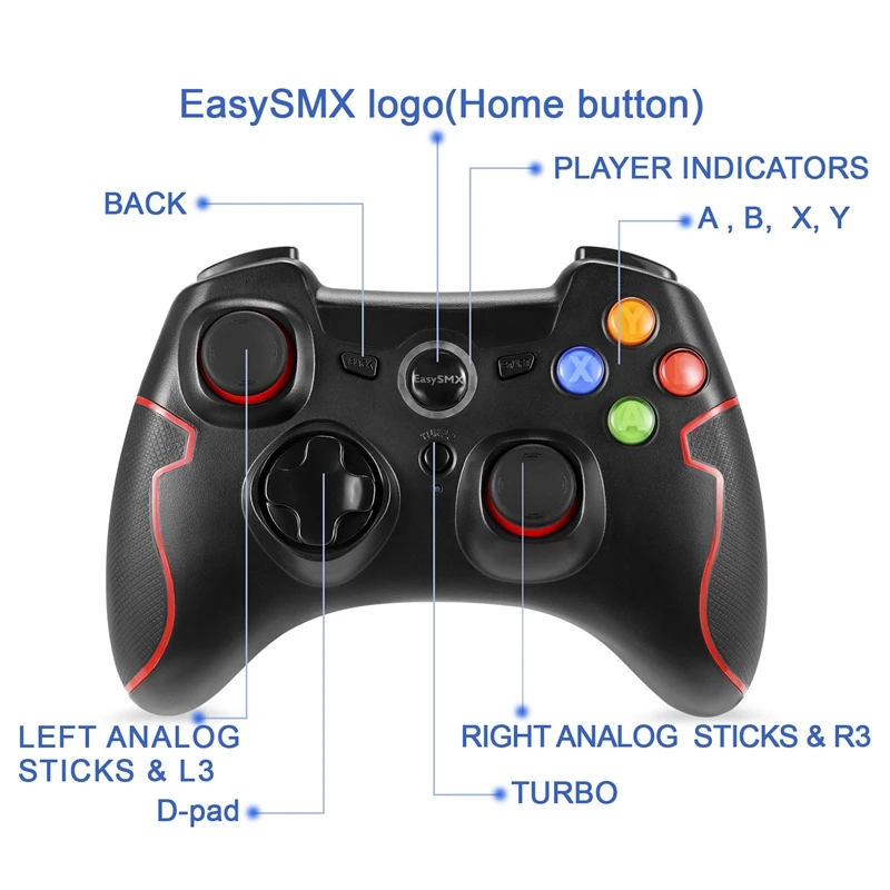 Беспроводной геймпад EasySMX ESM-9013 джойстик игровой контроллер совместимый с ПК PS3 tv