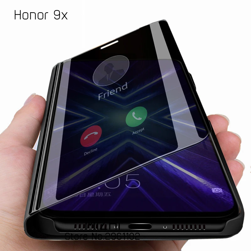 Умный зеркальный флип чехол для Huawei Honor 9X Honor9X Premium Global Honer 9 X X9 STK LX1 6 59 ''Caso