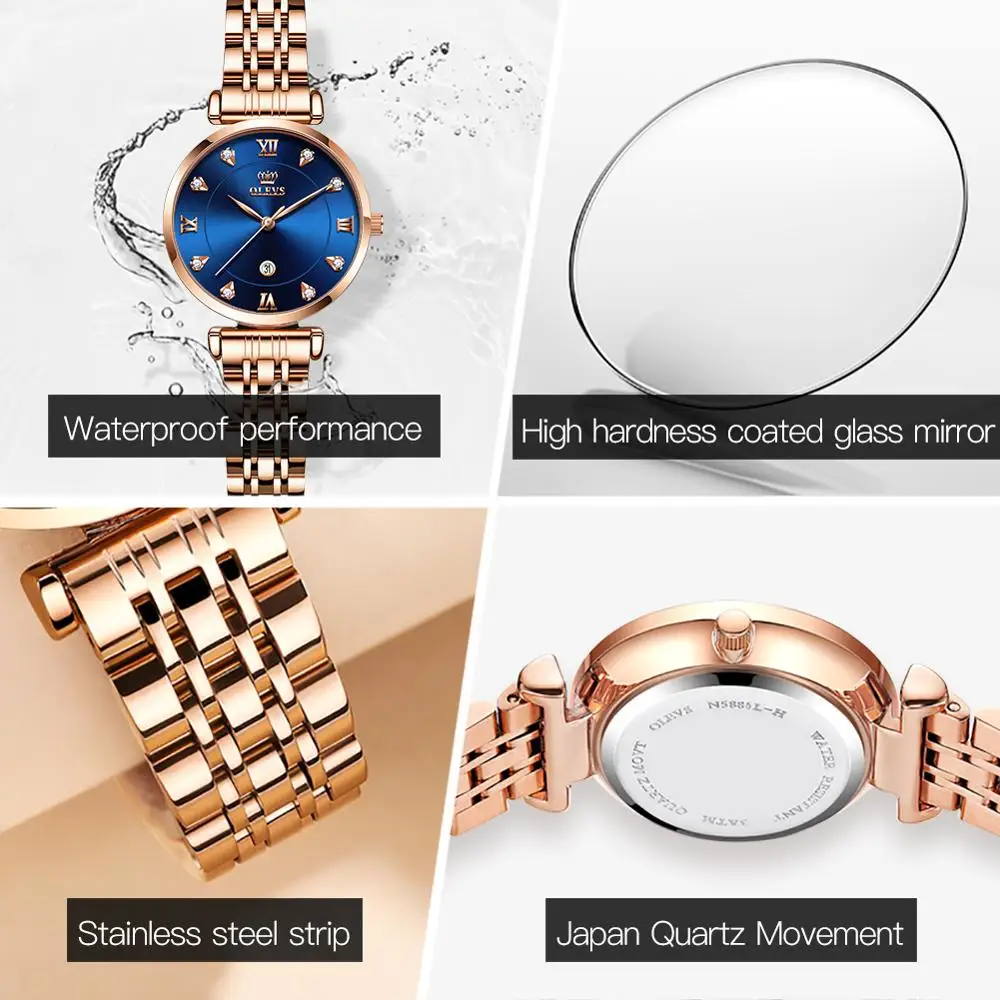 

OLEVS Fashion Women Quartz Watch Ladies Jewel Bracelet Wirstwatch Female Casual Watches Set Waterproof Clock reloj mujer