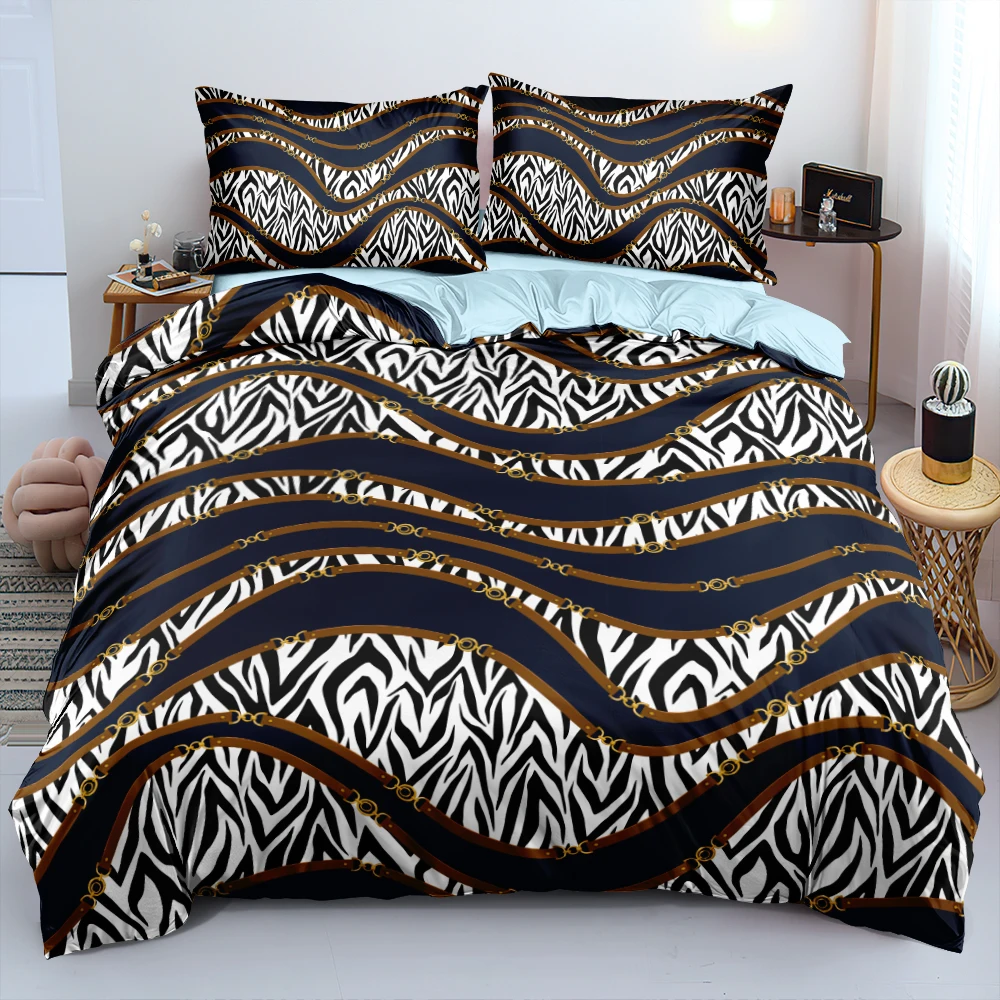 

Nordic Classic Comforter Cover Sets Simple Single Double Queen King Sizes Soft and Close Skin Bed Sets Comfortable Home Textile