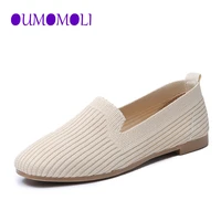 2021 pointed toe flats ladies flat shoes ballet breathable knit mocasines de mujer gestante bailarinas de mujer loafers autumn