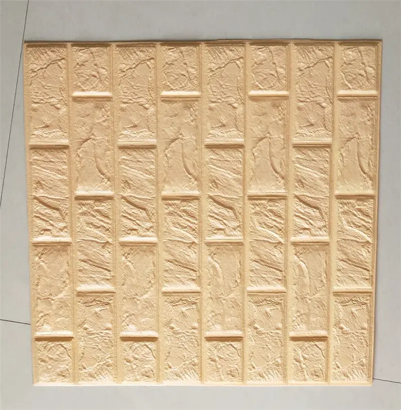 Beige 3D наклейки в виде кирпичной стены обои Декор пены водонепроницаемый обои настенные для детей гостиная фон сделай сам - Цвет: Beige