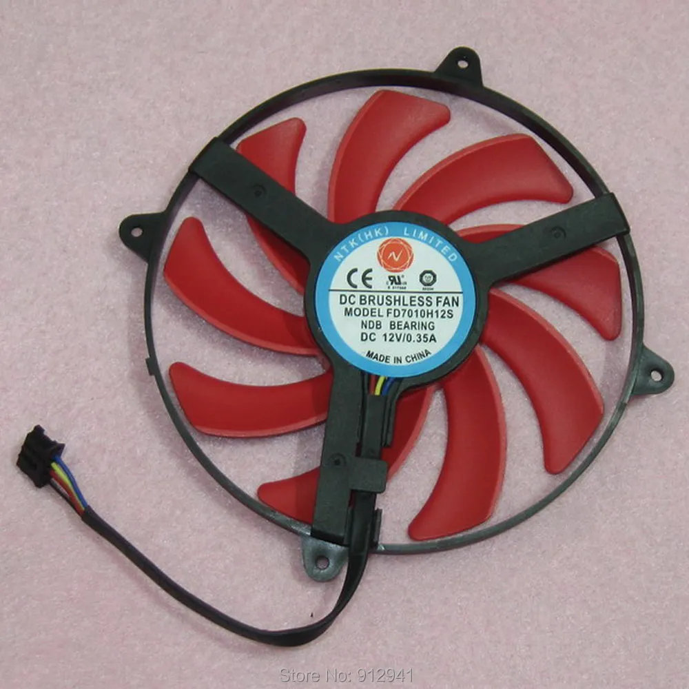 R156c NTK FD7010H12S графика/Видеокарта Круглый Вентилятор Замена 12V 0.35A 4 провода 4Pin для AMD