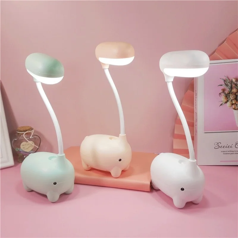 

Cartoon Cute Pet Animal Bear Pig Cat Dog Usb Recharge Mini Foldable Eye Protection Desk Light Bedside Reading Lamp Lighting Luz