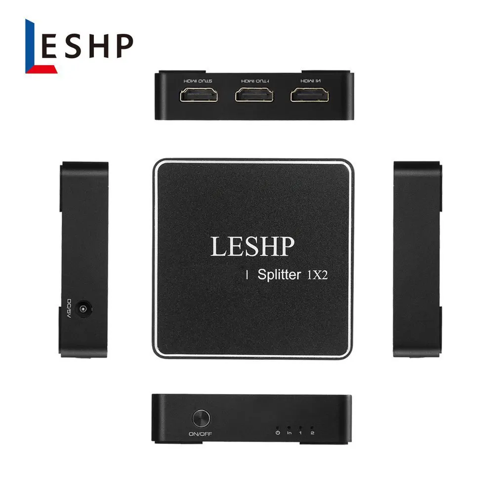 

Leshp HDMI-compatible 2.0 1X2 Splitter Supports Full 4X2K 3D One Input To Two Outputs Support Video Format Up To 4K2K@30Hz