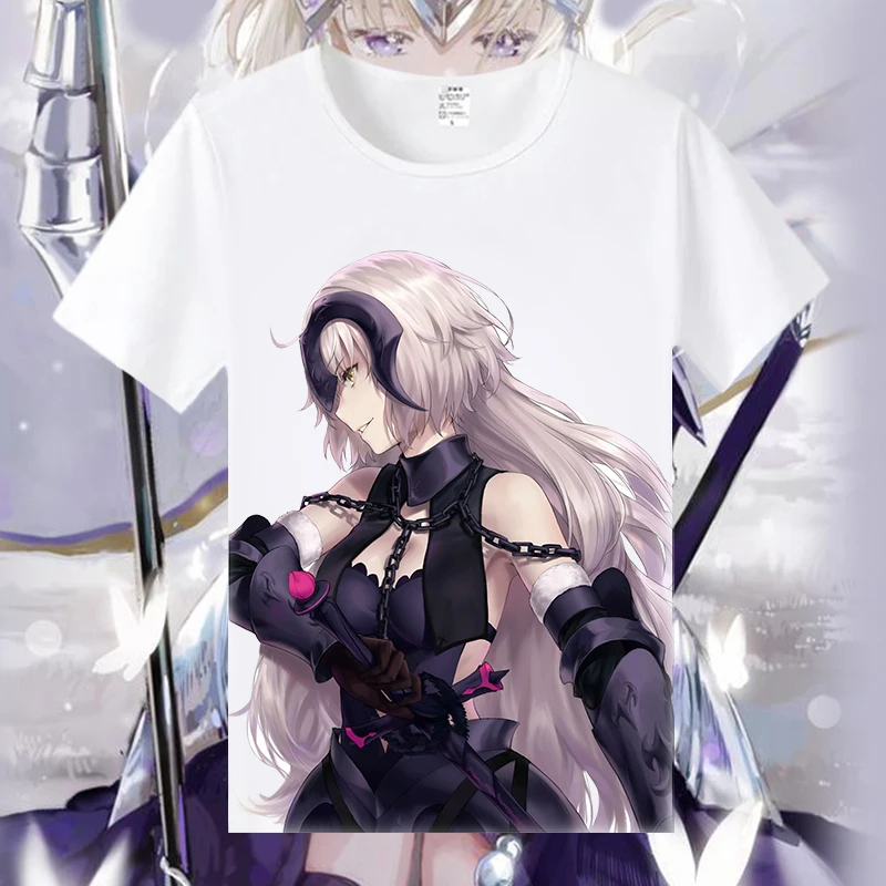 Футболка Fate Grand Order летняя футболка с рисунком из аниме Stay Night аквариума Джоан дуги
