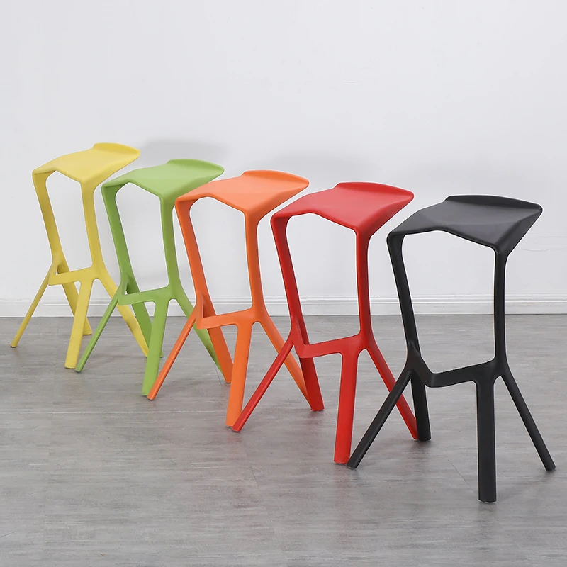 Скандинавский креативный пластиковый высокий стул с акулой горлышком обеденные