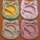 3 шт., детские силиконовые нагрудники с рисунком, без бисфенола А