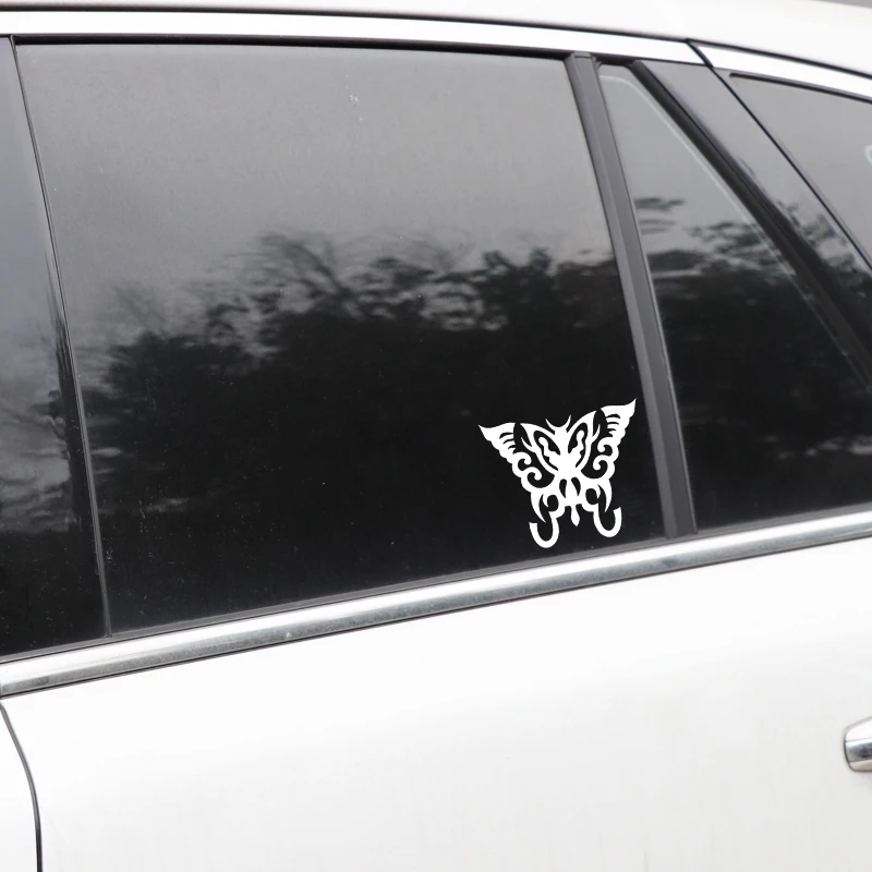 

YJZT 15.8CM*13.1CM Butterfly Creative Decoration Car Trunk Pattern Vinyl Decal Car Sticker Black/Silver C4-2910