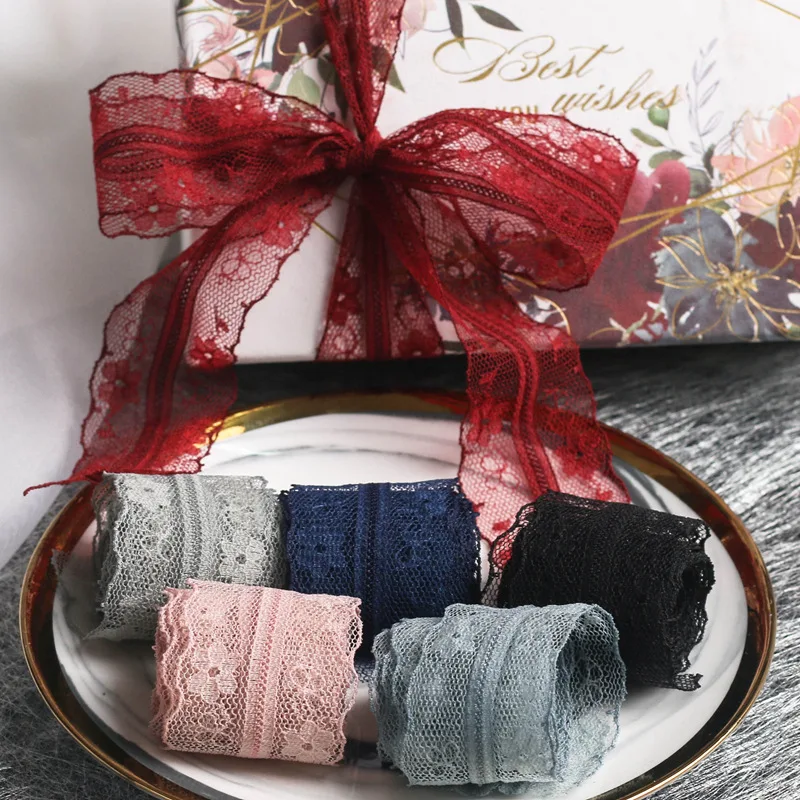 200 ярдов Высококачественная кружевная лента для рукоделия хлопковая вышитая