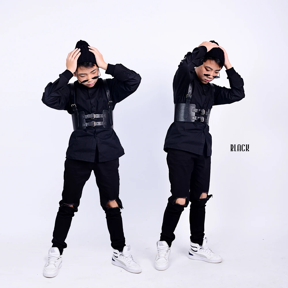 Детская одежда в стиле хип-хоп костюмы топов и брюк для уличных танцев мальчиков