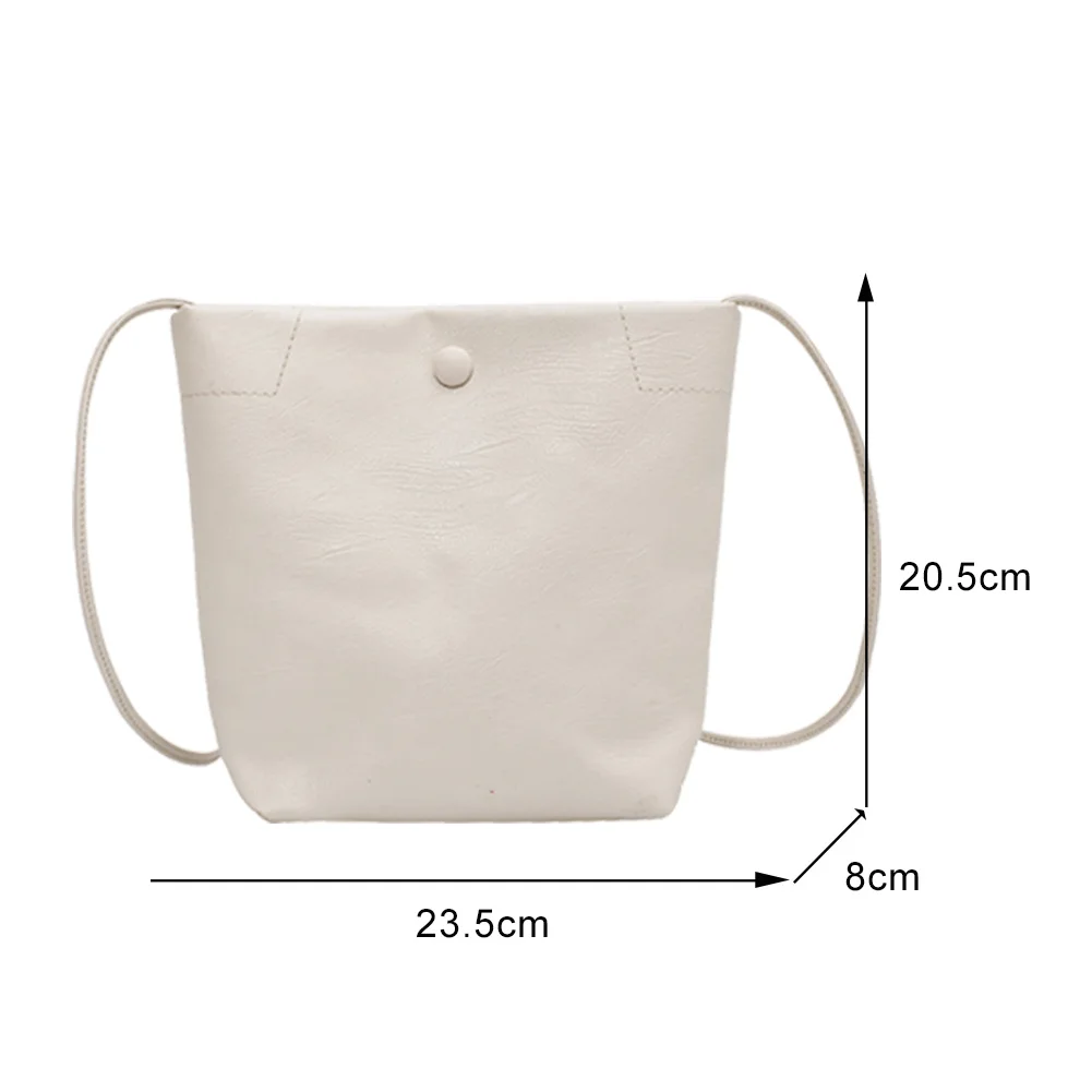 

Vintage Women Solid Color PU Leather Shoulder Crossbody Messenger Bag Casual Ladies Small Handbags Purse