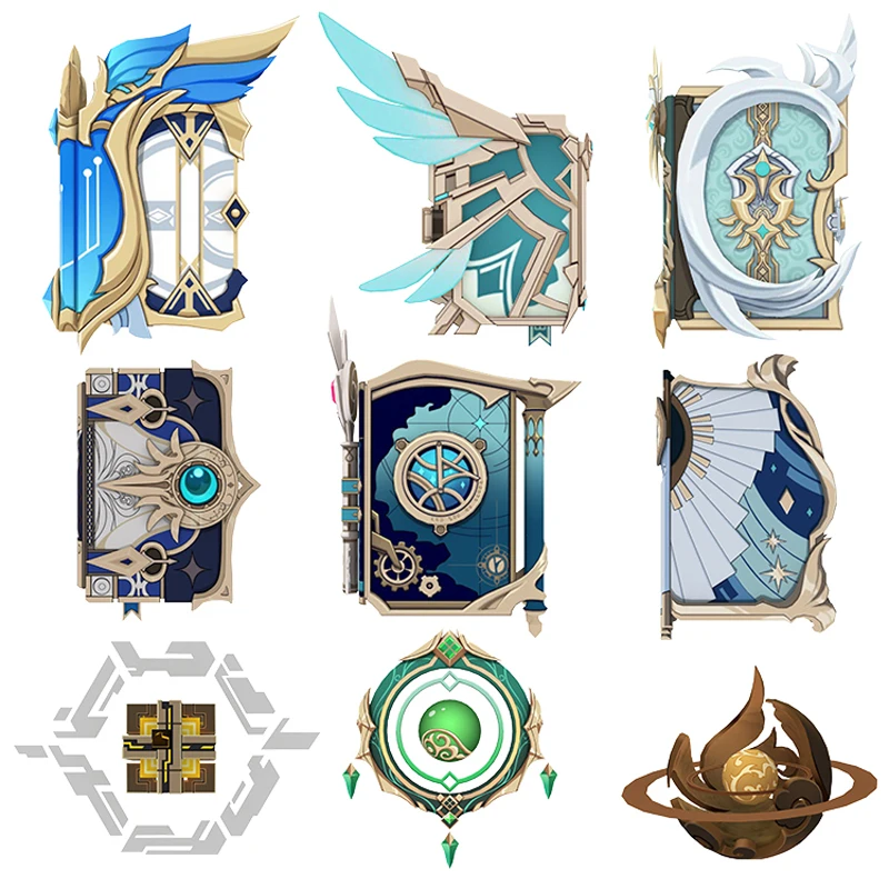 

Genshin Impact 1:1 Paper Model Cosplay Five-star Magic Book Props Klee Ningguang Sucrose DIY Homemade Handheld 3D Magic Books