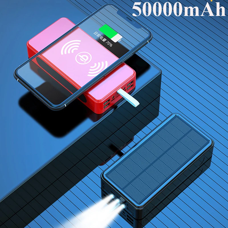 Внешний аккумулятор на солнечной батарее 50000 мАч|Внешние аккумуляторы| |