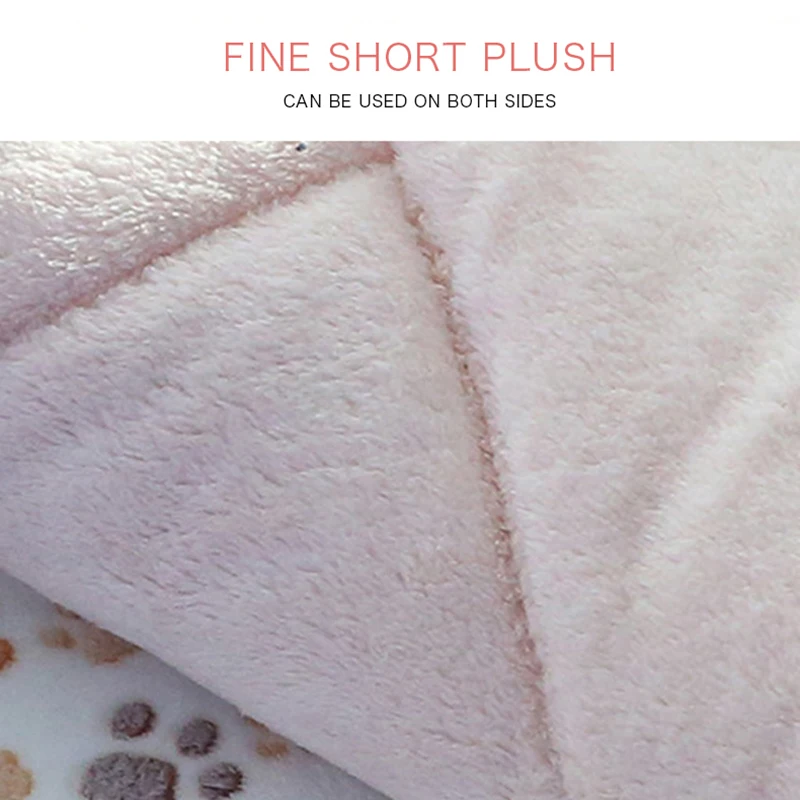Soft Pet Dog Mat Flannel Cotton Paw Foot Print Washable Blanket Warm Sleeping Beds For Small Medium Dogs Cat Accessories | Дом и сад