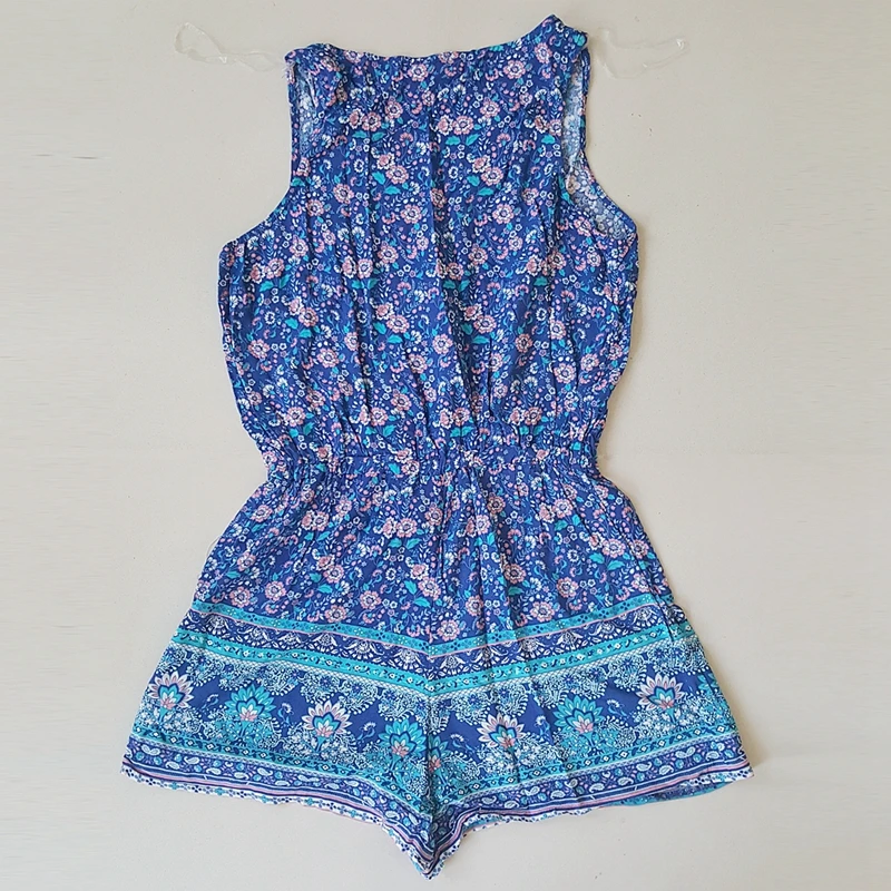 

2021 Most Popular Women Romper Beach Wears Tassel Tie Beach Dress Rayon Tunic Wild Print Beachwear Women