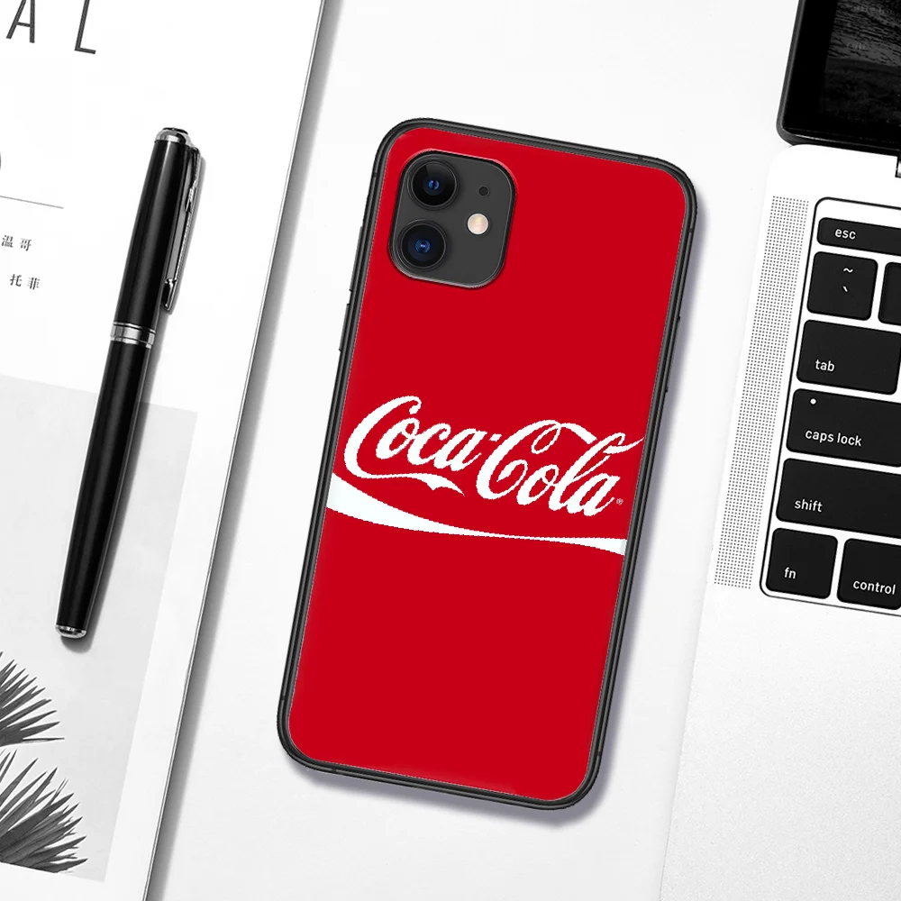 

Coca Coke Phone Case For Iphone 5 5S SE 2020 6 6S 7 8 Plus 11 12 Mini X XS XR Pro Max black Etui Luxury Waterproof Pretty