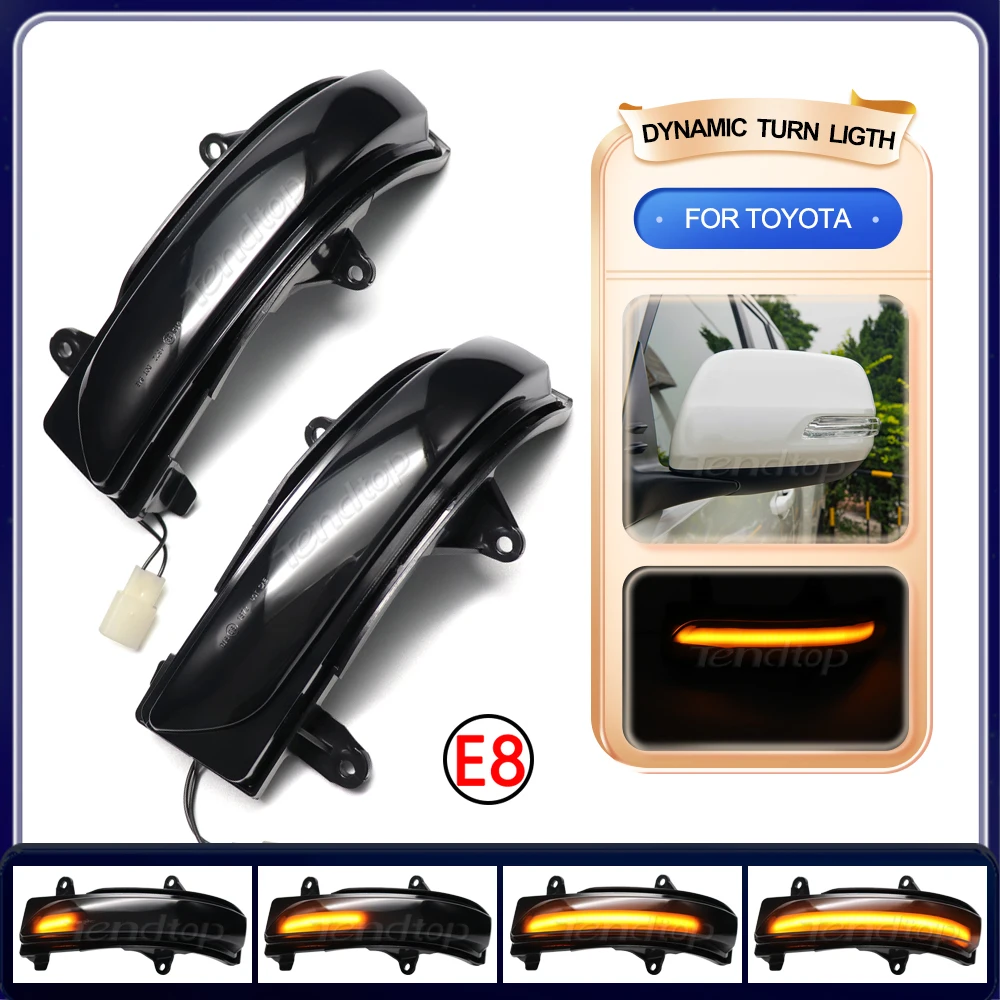 

LED Dynamic Blinker SidMirror Light Sequential Turn Signal Lamp For Toyota Land Cruiser FJ200 LC200 Prado FJ150 2010-2021