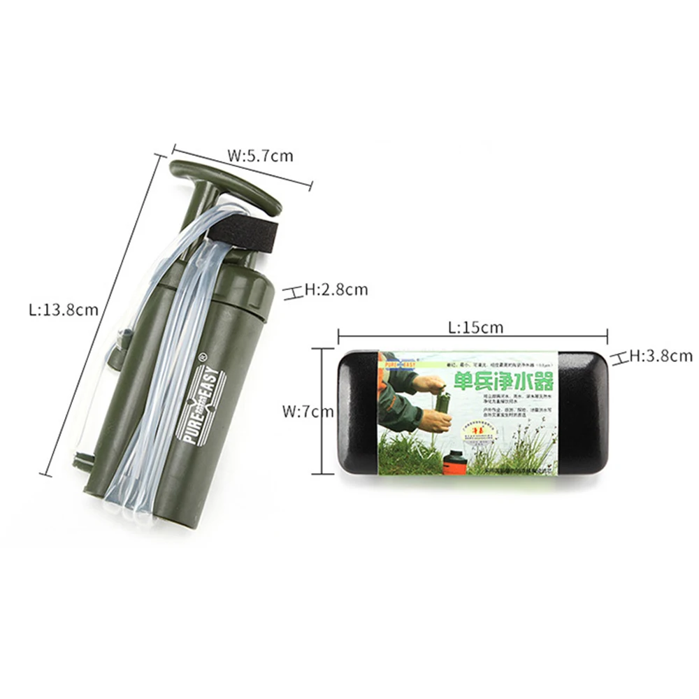 Чистый легкий походный фильтр для воды очиститель 0 1 микрон 2000л портативное