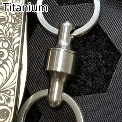 Titanium alloy Быстрая Пряжка Быстрый отсоединитель Открытый тактический рюкзак EDC брелок карабин для ключей инструменты для улицы - Цвет: Titanium alloy