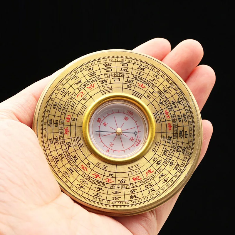 

Mini fengshui compass, home decorations, traditional decorations, pure copper high precision compass compass