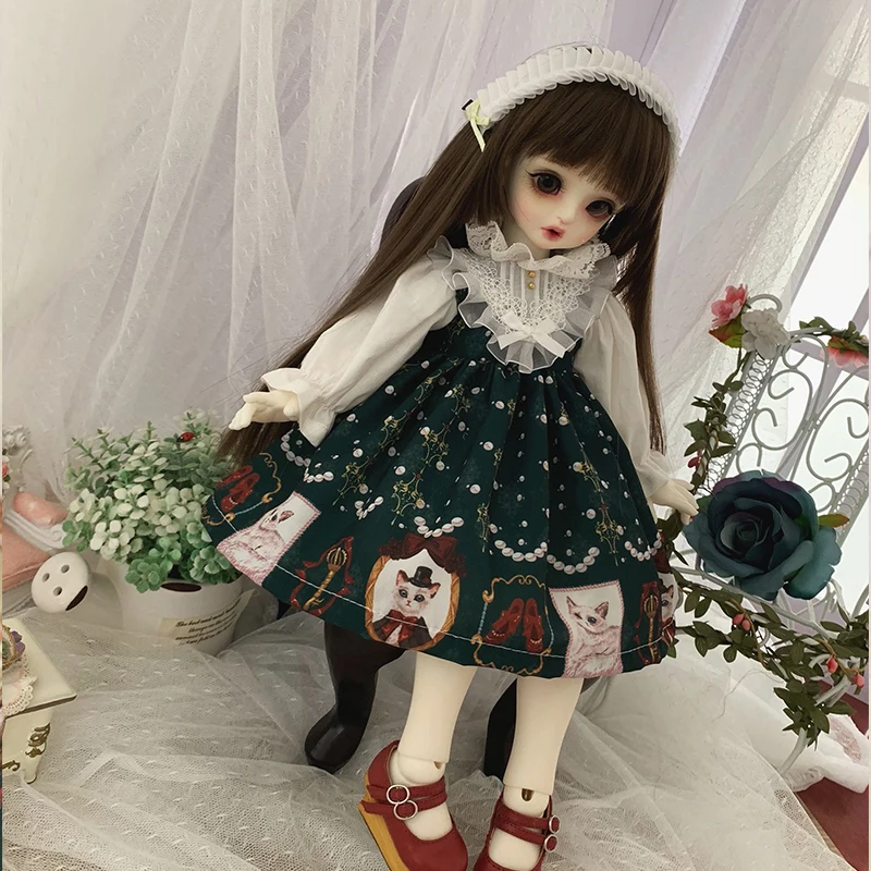 Одежда для куклы Blyth 1/6 платье принцессы с белым кружевным воротником 1/4 BJD SD кукла