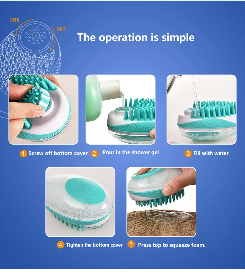 Ванная для собак щетка 2 в 1 домашнее животное спа массажная Расческа Мягкая
