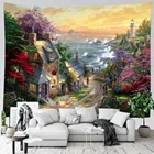 SepYue гобелен, декор для спальни, живописный деревенский коттедж, домашний богемный Декор для комнаты, декор для стен в стиле хиппи, настенный гобелен, настенный подвесной