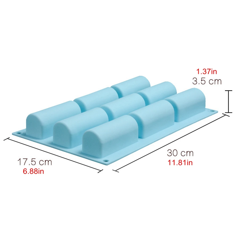 9 изготовленные на станке с длинным Форма силиконовые формы Тирамису десерт