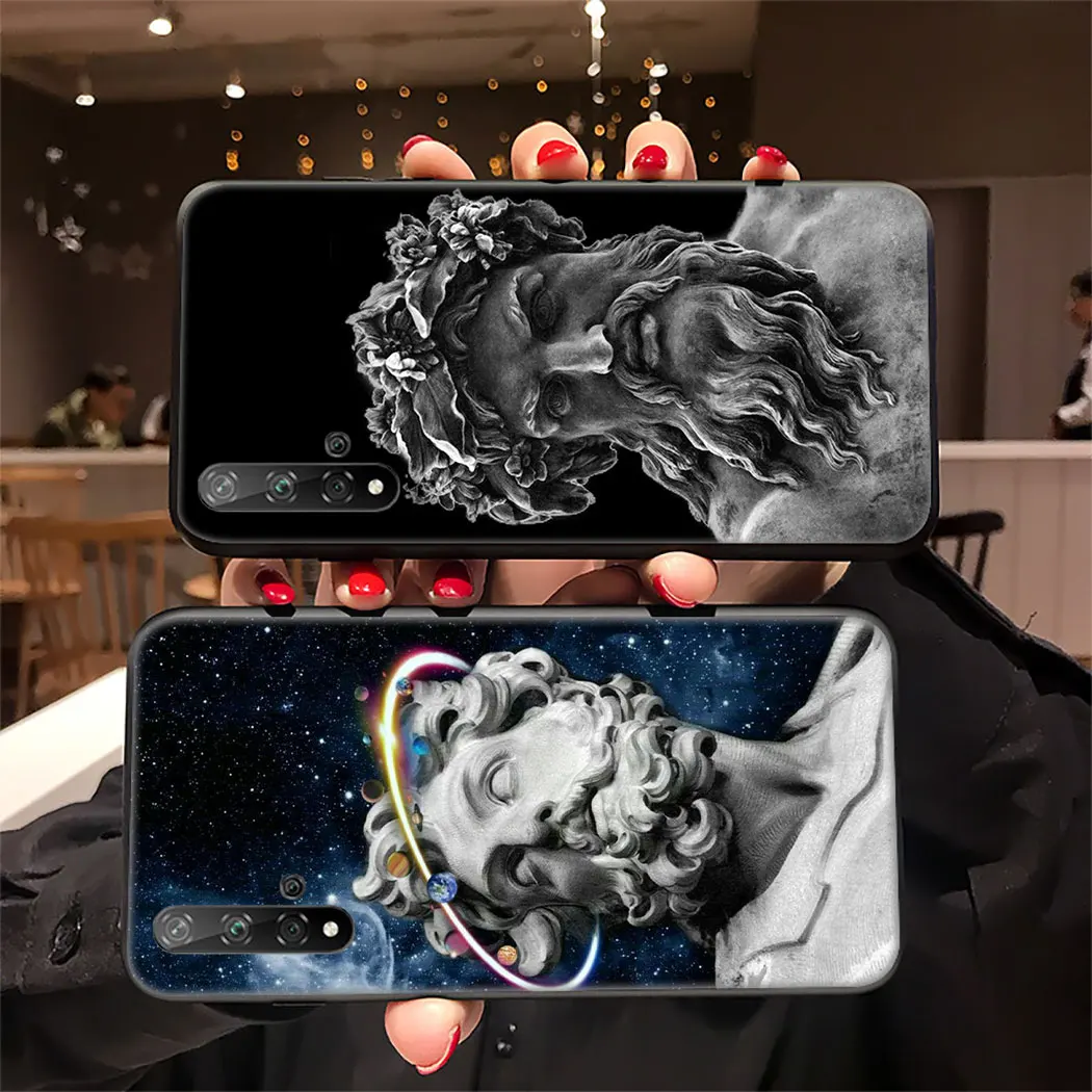 Van Gogh Art David Stone Statue Soft Silicone Case for Huawei Honor view 20 9X 7A Pro 10 9 8 Lite 8X 8C 7X 7C 6A Note |