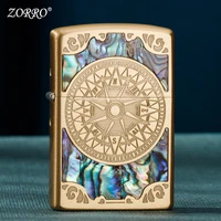 zorro zorro kerosene lighter shell old fashioned retro compass creative personality gift mens grinding wheel