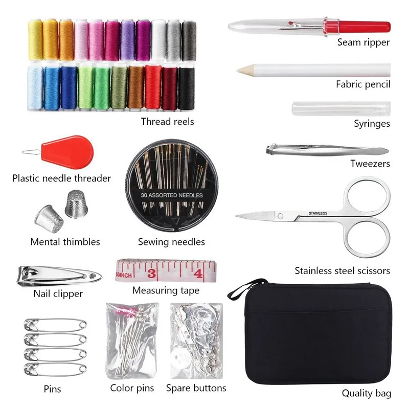 New 90 sets of multi-function sewing thread stitch tool kit fabric button craft scissors travel | Дом и сад
