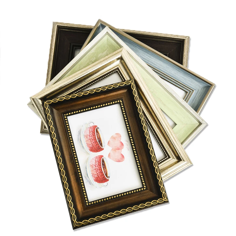 

Nordic Creativity Retro Photo Frame For Wedding Gift DIY Placed Desktop Art Decor Picture Frames 4-10Inch Classical Photo Frame