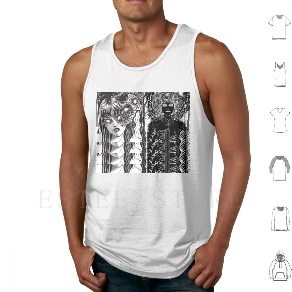 Invert Junji Гобеленовые майки жилеты хлопковые аниме магазин манга ито