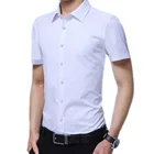 Мужская деловая рубашка с коротким рукавом, размеры до 6XL, 7XL, 8XL